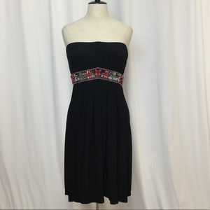 White House black market strapless black dress